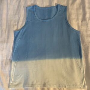 Light blue ombré cotton Tank Top made in India NWOT